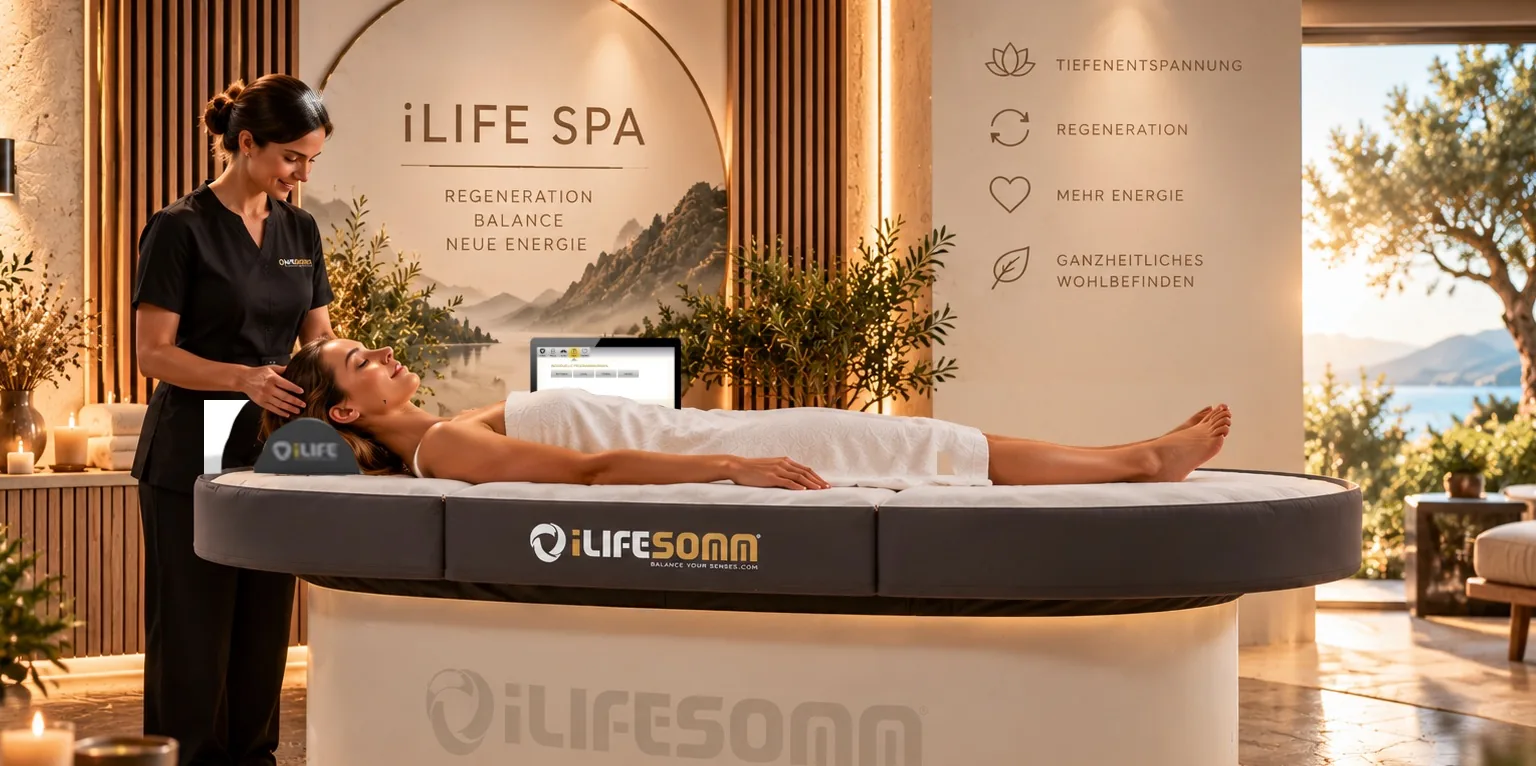 iLife Spa mit iLifeSOMM System und Anwendung durch Therapeutin